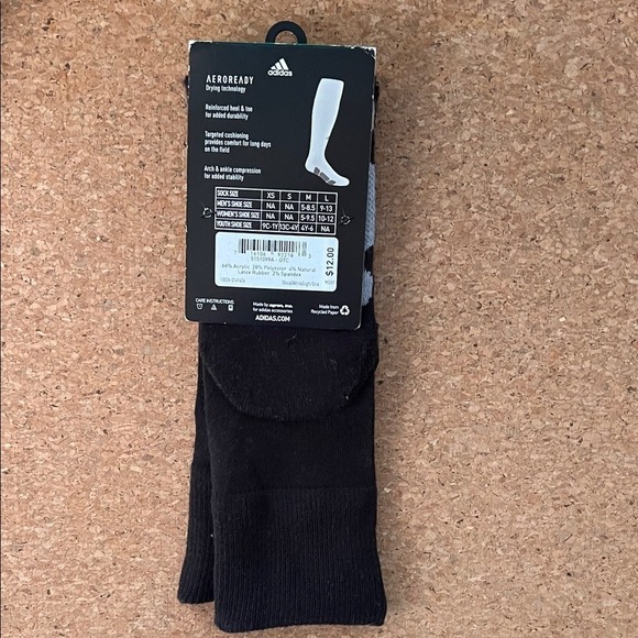 Adidas Baseball Over The Calf Aeroready Compression Socks Size XS Black-NWT - Picture 3 of 5